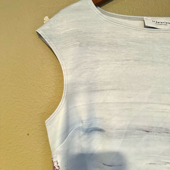 Le Galeriste Medusa Felicia Ponte Midi Wearable Art Dress Gray Pink Size Medium - Picture 4 of 8